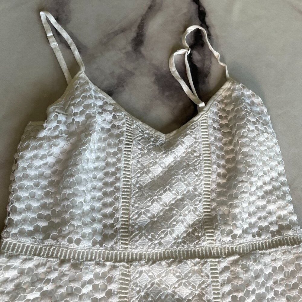 Abercrombie & Fitch White Eyelet Lace Mini Dress XS - Picture 7 of 12